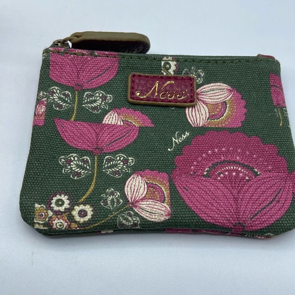 Ness of Scotland small floral logo coin purse.